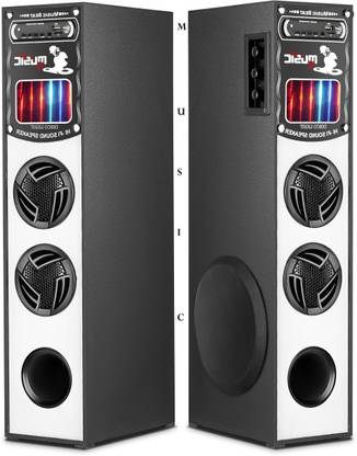 RZG Deep Bass, 5.25" Subwoofers, Single Tower 120 W Bluetooth Tower Speaker