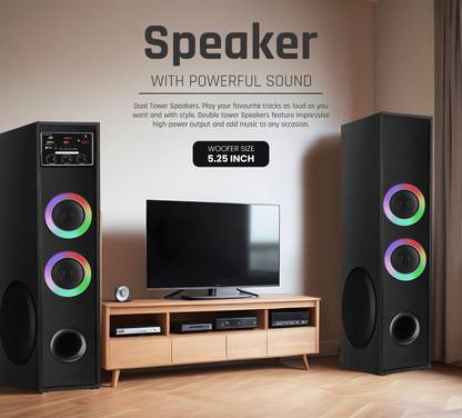 Yoment DJ Bluetooth Music System Home theater 150 W Bluetooth Tower Speaker