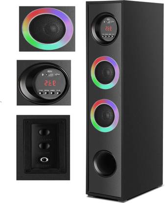 Qcluellu 180 =FG TOWER SPEAKER DJ Sound Stereo bass Built-in FM 80 W Bluetooth Tower Speaker