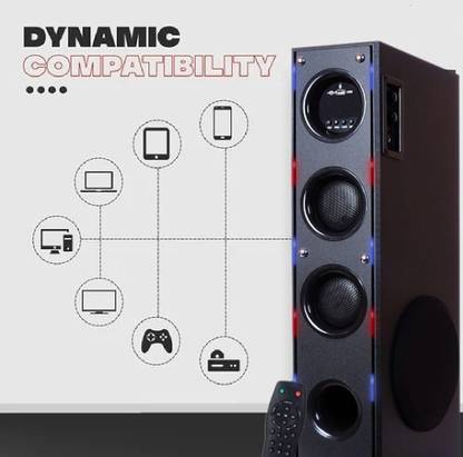 Quaranel NB-43/D Tower Multimedia Speaker System Remote Control 100 W Bluetooth Tower Speaker