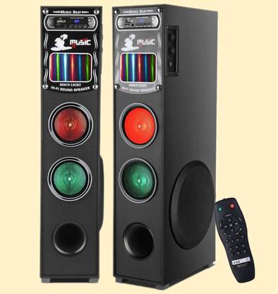 Qcluellu 9 =FG TOWER SPEAKER DJ Sound Stereo bass Built-in FM 80 W Bluetooth Tower Speaker