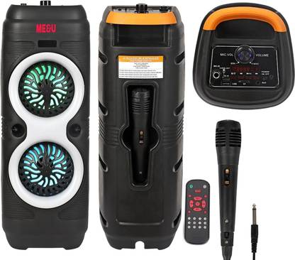 ME&U MusicTime TWS 10 hours play time FM USB AUX BLUETOOTH KARAOKE MIC RGB LIGHT 40 W Bluetooth Tower Speaker