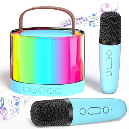 TXOR MERAK, Mini Portable Karaoke with 2 Wireless Mic 5-6 Hrs Playtime 5 W Bluetooth Speaker