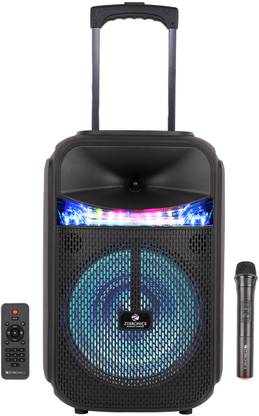 ZEBRONICS Zeb-Jolt Trolley DJ Speaker with 30.48cm Driver,bass,wireless mic,remote control 50 W Bluetooth Party Speaker  (Black, Mono Channel)
