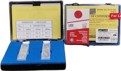 Apex Labs LARK - Quartz Cuvette 3.5 ML - standard Cell with lid & Round Bottom Set of 2 MCQ 4 Spectrophotometer