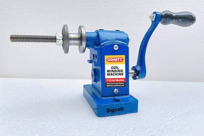 SIGNATT Coil Winding Machine, 1/10 Motor Coil Winding Machine with Steel Gears Speeder Tool