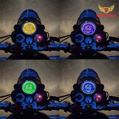 Miwings Digital Speedometer LCD Screen Display Comes in Multicolor Digital Speedometer