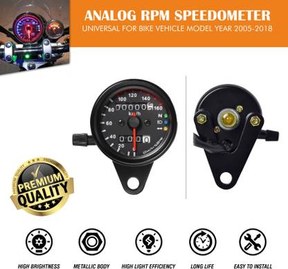 SHOWRIDE Speedometer LED Backlight Neutral Headlight Turn Signal Indicator Analog Speedometer