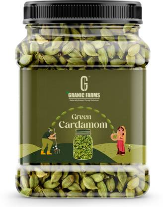 Granic Farms Premium Whole Green Cardamom |Bold Elaichi | Hari Elaichi