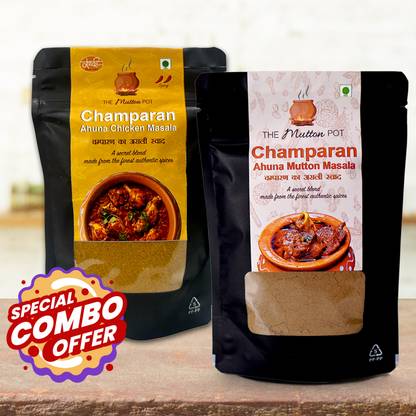 Mutton Pot Authentic Champaran Ahuna Handi Mutton & Chicken Masala Combo