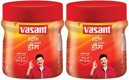 VASANT Strong Hing (Asafoetida) 200Gm Combo - Pack of 2 Each 100Gm |Bandhani Hing