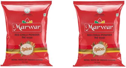 Marwar Red Chili (Lal Mirchi |Powder, (Agmark Grade) Pack of 2