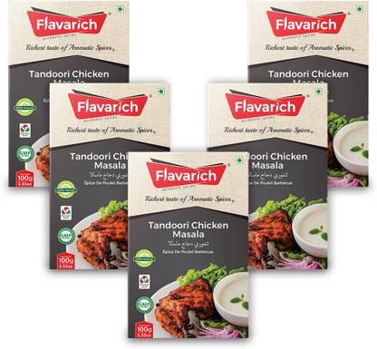 Flavarich Tandoori Chicken Masala, Pack of 5, 100 Grams each