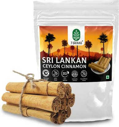7 Sizzles SriLankan True Ceylon Cinnamon Stick / Dalchini Sticks / Fresh Quills (50 g)