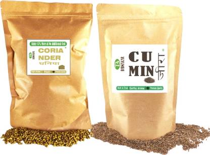 Bibhakar Dhaniya & Sabut Jeera Combo - Whole Coriander & Cumin Seeds
