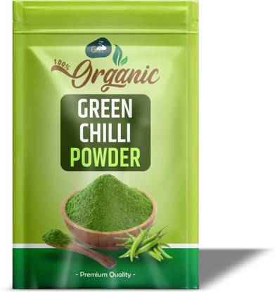 Groly 100% Organic Green Chilli Powder | Hari Mirch | Ideal for Cooking & Seasoning