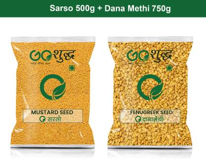 Goshudh Dana Methi 750gm & Sarso 500gm Combo Pack 1250g