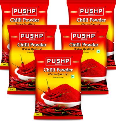 Pushp Brand Patna Mirch/Red Chilli Powder for Rich Color, Spicy Flavor, Sabzi & Everyday