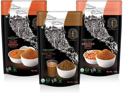 The Flavour Trail by Swani Bombay Cutting Chai Masala + Udupi Sambar Masala + Amritsari Chole Masala