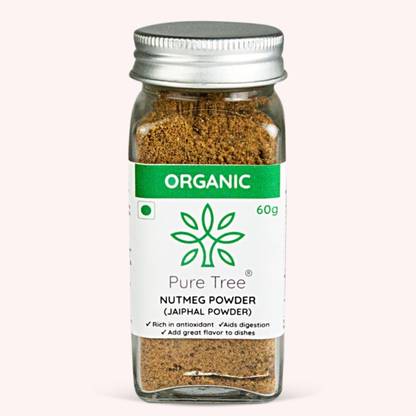 Pure Tree Certified Organic Nutmeg Powder | Jayfal Powder | Jaiphal | Jaifal Powder