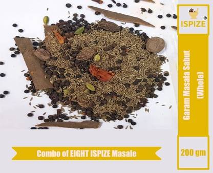 ISPIZE WHOLE SABUT DESI MIX GARAM MASALA 100% NATURAL FREASH 8 SPICES 200 GMS PACK