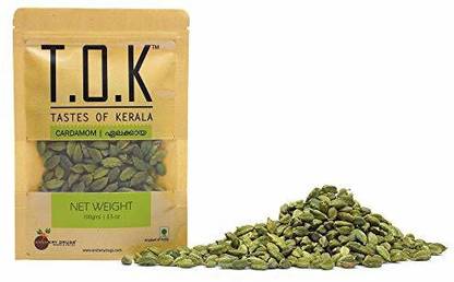 Anchery Drugs TOK ( Tastes Of Kerala ) Cardamom Whole 8mm Bold Elaichi Elakkaya (1kg)