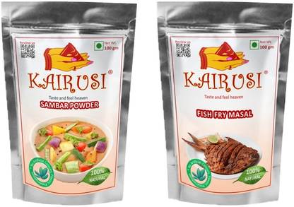 KAIRUSI Combo Pack Sambar Powder and Fish Fry Masala