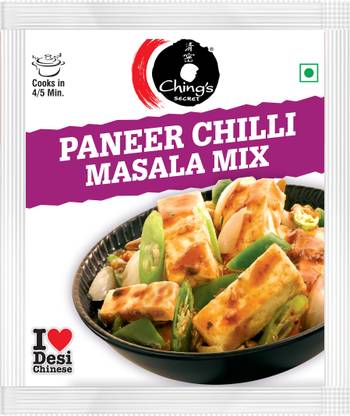 Ching's Secret Paneer Chilli Masala Mix, Easy To Cook, Meal Kit, Cooks in 4/5Mins,