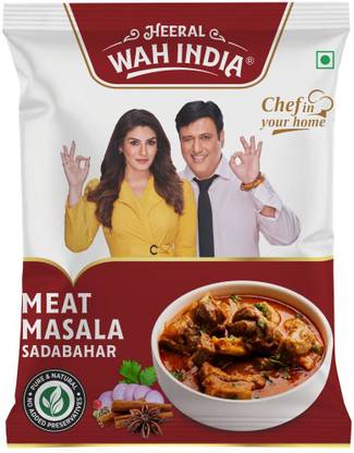 हिरल वॉश इंडिया कम्पलीट मसाले Meat Masala Sadabahar/Blended Spice Mix | Hygienically Packed | No Preservatives