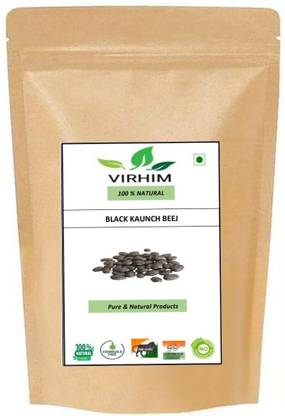 VIRHIM Black Kaunch Beej,Mucuna Pruriens, Velvet Beans, Kapikachhu, Cowitch,(100 Gram.)
