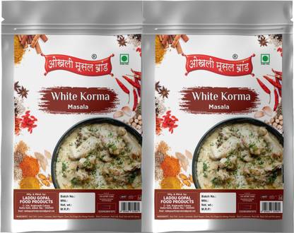 okhli musal brand Afghani Shahi White Chicken Korma/Chicken Vellai Kuruma Masala Pack of 2x80g