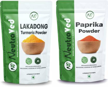NeutraVed Lakadong Turmeric Paprika Powder 100% Pure | Ready to use