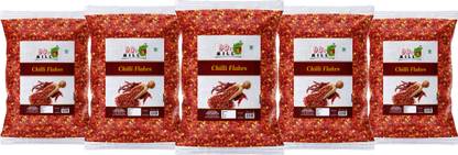 90's MILL Dry Red Chilli Flakes Seasonings||Pizza Pasta Macaroni Seasoning-80Gx5Pk