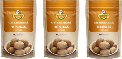 GW Khamkar Jaiphal/ Nutmeg Seed/ Jaifal/ Jayfal Seed 300 grams, Pack of 3(100g each)