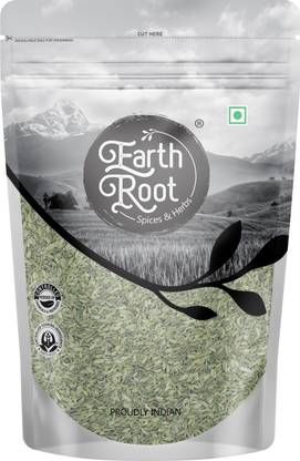EARTHROOT Fennel Seeds | Saunf | Variyali | Whole | Pack of 1 Regular