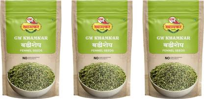 GW Khamkar Badishep/ Saunf Whole/ Fennel Seeds/ Variyari/ Variyali Whole 1 Kg, Pack of 1