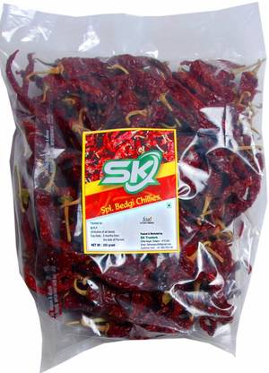 Sk foods Byadagi dry chilli whole kasmiri mirchi lal sukhi mirchi 300grm