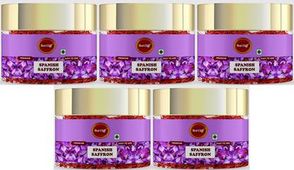 RED CLIFF Spanish Saffron | Combo pack of 5 | Imported A++ Grade | Finest Red Threads |