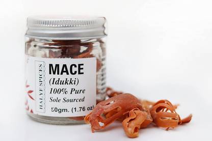 HALYF SPICES Mace -Whole Mace Spice Javitri Phool Jaifal Jaitri, Javitri Whole, 10 Gm