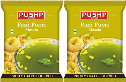 Pushp Brand Panipuri Masala Pouch (Pack of 2, 500g in each pack)