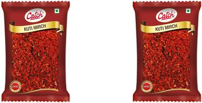 Catch KUTI LAL MIRCH RED CHILLI POWDER 200 GRAMS PACK OF 2