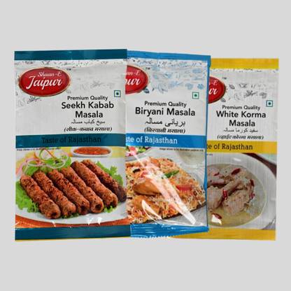 Shaan-E Jaipur Biryani Masala, Seekh kabab and White Korma Masala Combo Pack Of 3