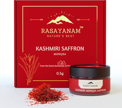 Rasayanam Pure Original Kashmiri Saffron/Kesar/ Kumkum Ideal for Pooja & Pregnancy