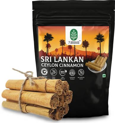 7 Sizzles SriLankan True Ceylon Cinnamon Stick / Dalchini Sticks / Fresh Quills (50 g)