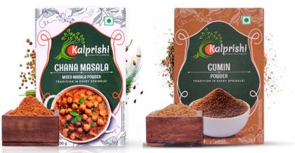 Kalprishi Pure Combo – Chana (Chole) Masala & Cumin (Jeera) Masala | Pack of 2