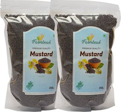 Farmbean Natural Mustard Seeds | Sarso seed | Whole Rai | Whole Mustard Black (500 g)