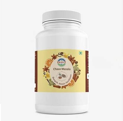 Pandit Pharmaceuticals Chaas Masala Powder: Pure buttermilk enhancer with coriander, cumin, and salts.