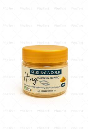 shri bala gold Hing (Asafoetida Powder) – Premium Quality, 25g NaturalHing/Asafoetida