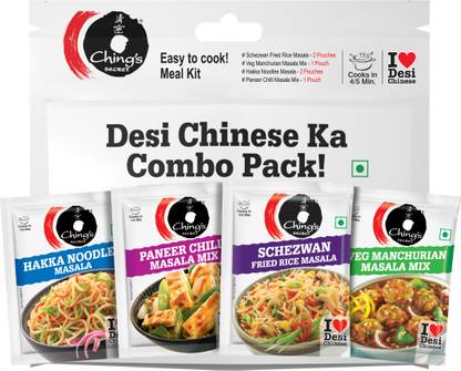 Ching's Secret Desi Chinese Ka Combo Pack, 6 Single Use Masala pouches