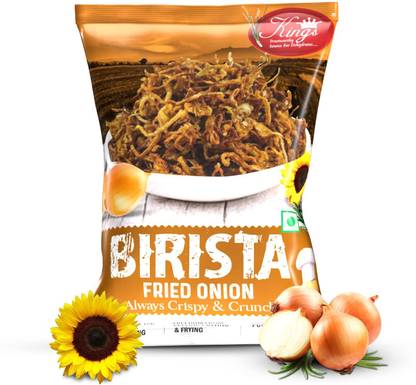 Kings Birista Fried Onion with Sunflower Oil, Crispy & Ready to Use (50g x 18 Pouches)